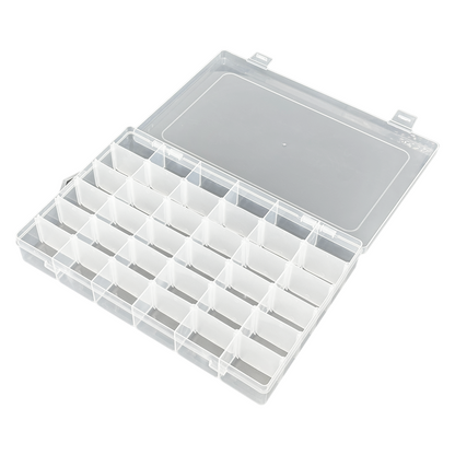 36 Grid Clear Plastic Compartment Organizer Storage Case