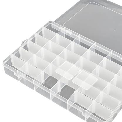 36 Grid Clear Plastic Compartment Organizer Storage Case