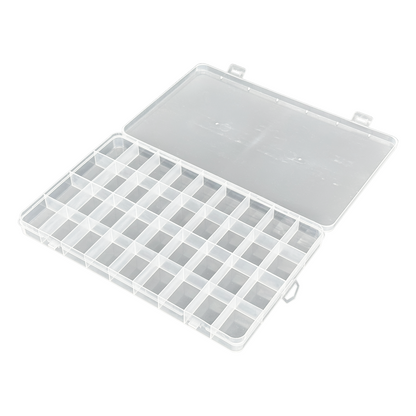 36 Grid Small Clear Plastic Compartment Organizer Storage Case