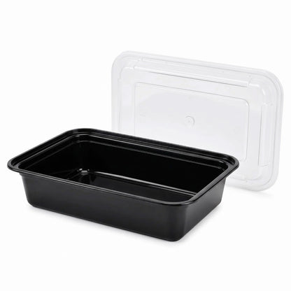 38 oz Rectangular Plastic Disposable Food Containers (50 Pack)