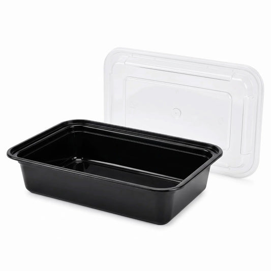 38 oz Rectangular Plastic Disposable Food Containers (50 Pack)
