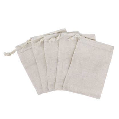 3" x 4" Cotton Muslin Drawstring Reusable Bags