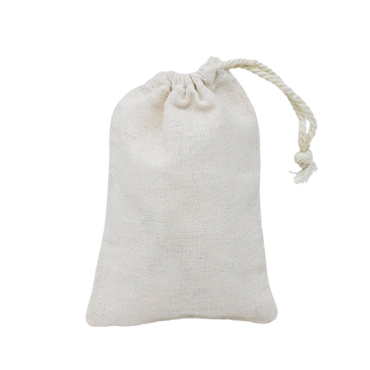 3" x 4" Cotton Muslin Drawstring Reusable Bags