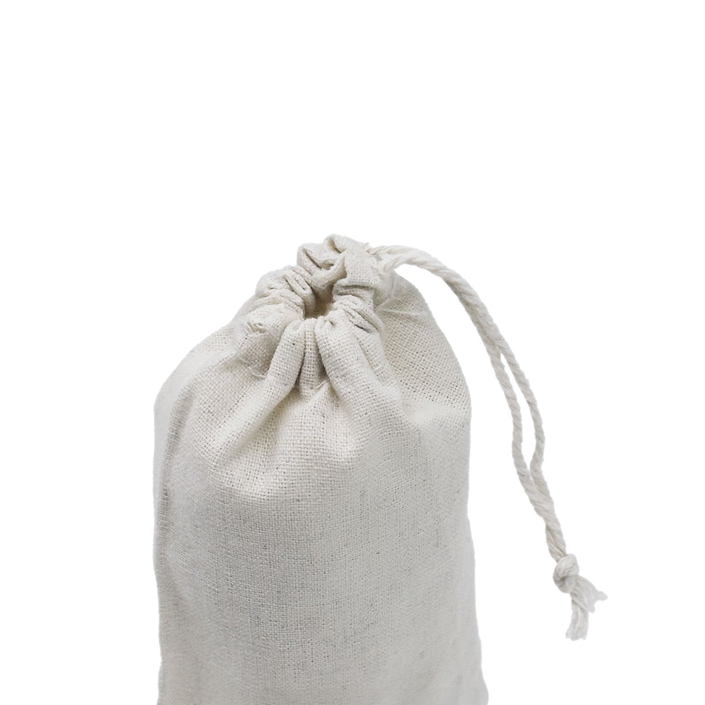 3" x 5" Cotton Muslin Drawstring Reusable Bags