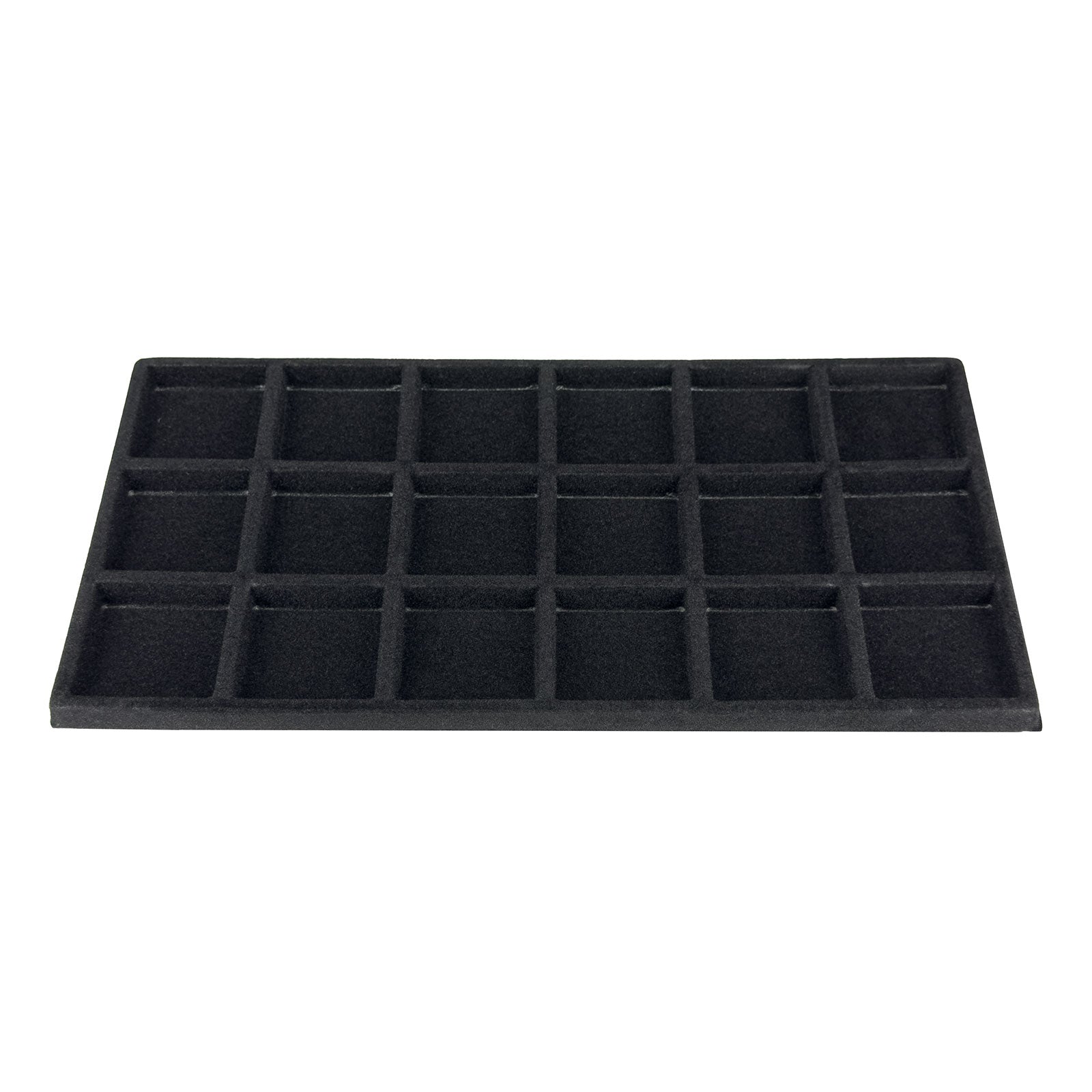 18 Compartment Black Tray Insert