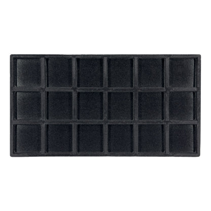 18 Compartment Black Tray Insert