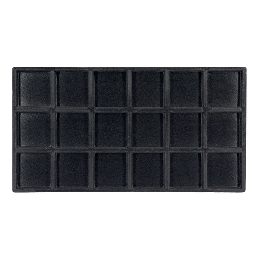 18 Compartment Black Tray Insert