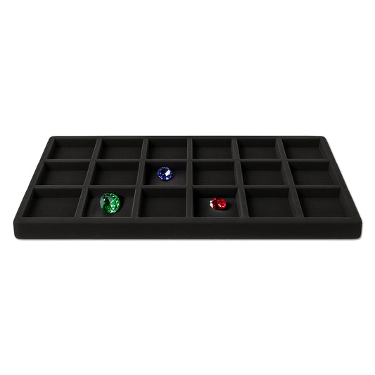 18 Compartment Black Tray Insert