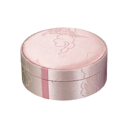 4 3/4" Round Pink Satin Bracelet Jewelry Box