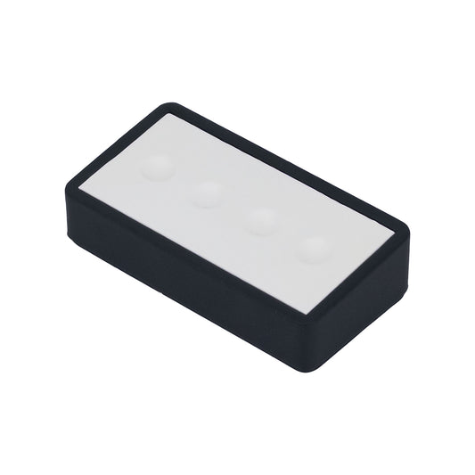 4 3/4" x 2 1/4" Leatherette 4-Slot Gemstone Display Pad