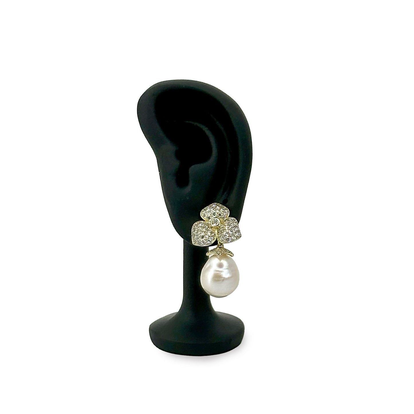 4" Black Ceramic Ear Shaped Earring Display Stand