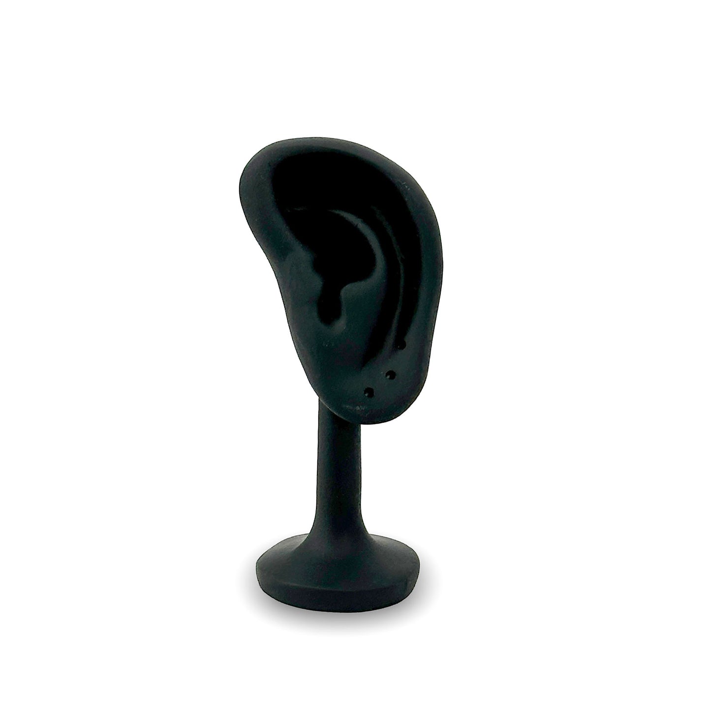 4" Black Ceramic Ear Shaped Earring Display Stand