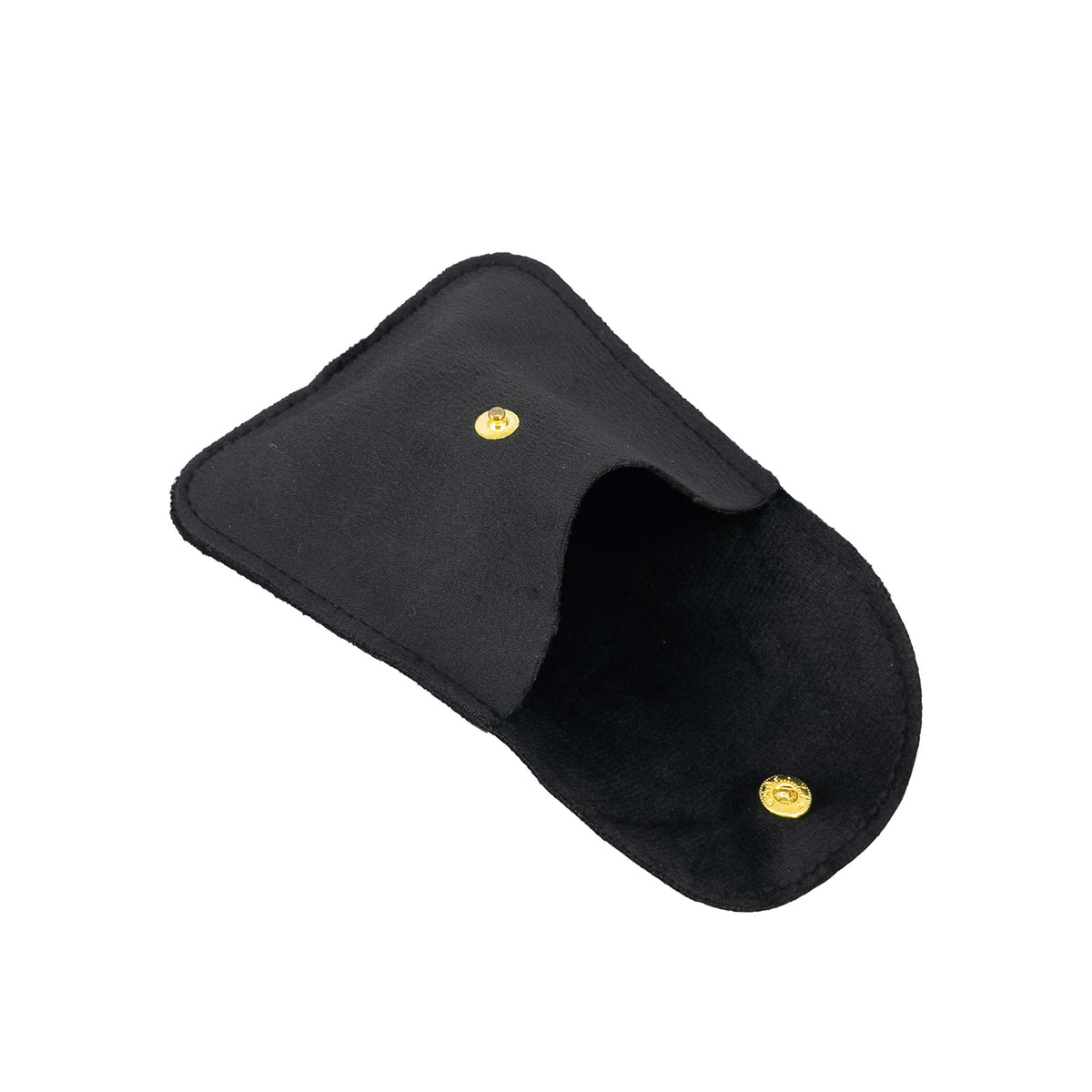 4" x 4" 12-Pack Black Microfiber Jewelry Pouches with Snap Button Closure