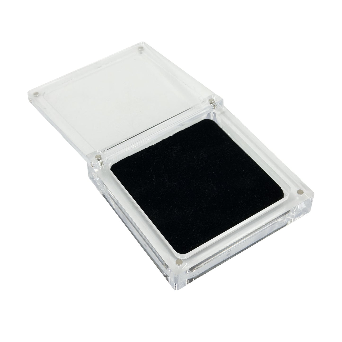 4" x 4" Clear Acrylic Gemstone Box with Magnetic Lid