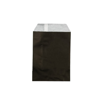4" x 6" Black Flat Paper Gift Shopping Bags (100 Pack)