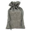 8" x 10" Gray Linen Burlap Drawstring Gift Bags