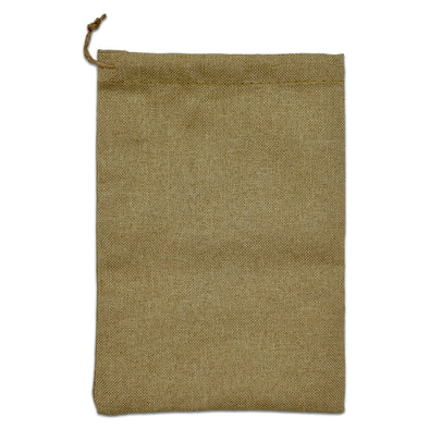 5 3/4" x 7 3/4" Linen Burlap Drawstring Gift Bag Pouches