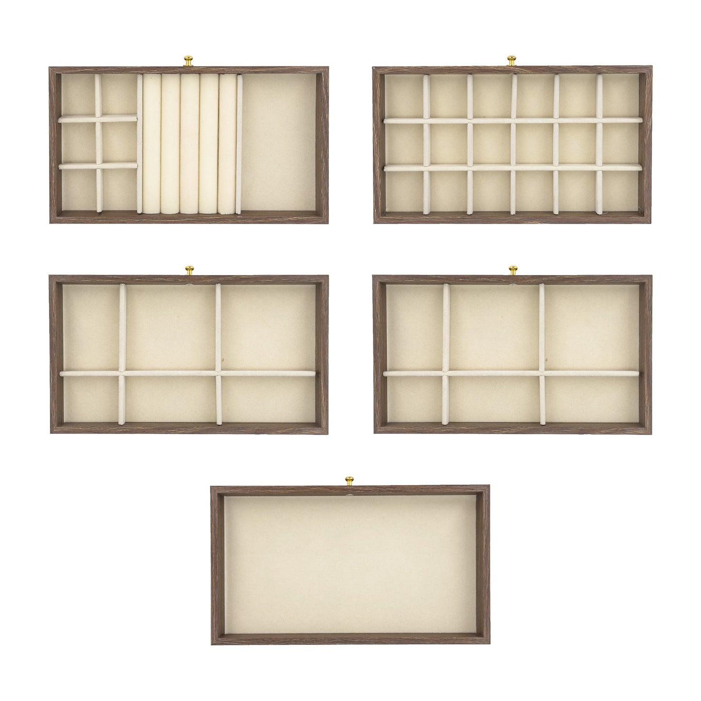 5 Drawer Clear Plastic Jewelry Organizer Chest Case