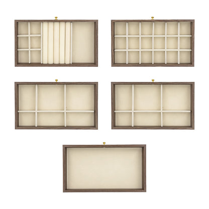 5 Drawer Clear Plastic Jewelry Organizer Chest Case