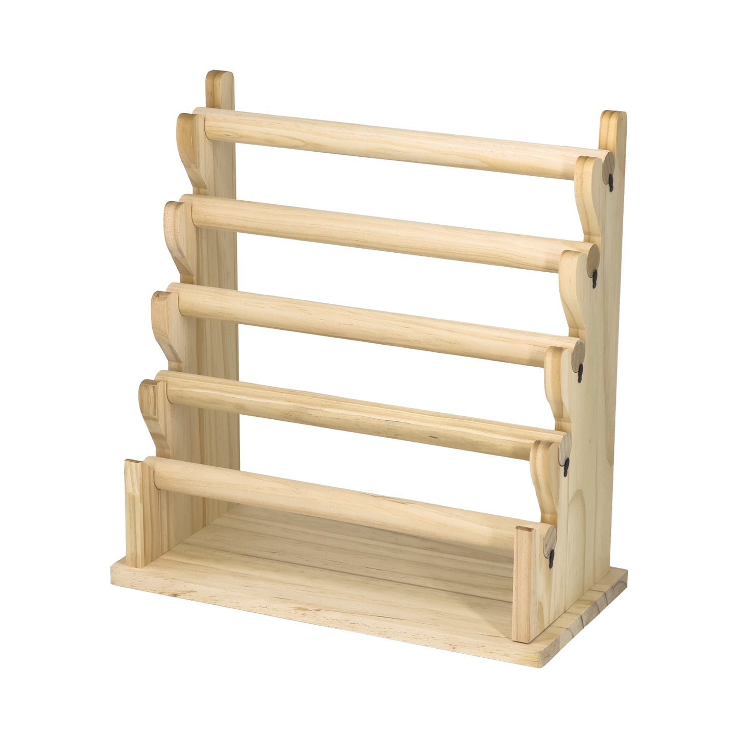 5 Tier Wood Round T-Bar Bracelet Display