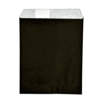 5" x 6" Black Flat Paper Gift Shopping Bags