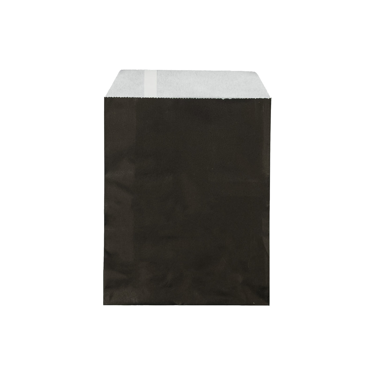 5" x 7" Black Flat Paper Gift Shopping Bags (100 Pack)