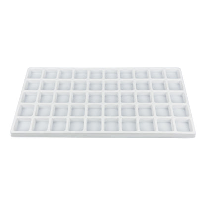 50 Compartment White Flocked Tray Insert