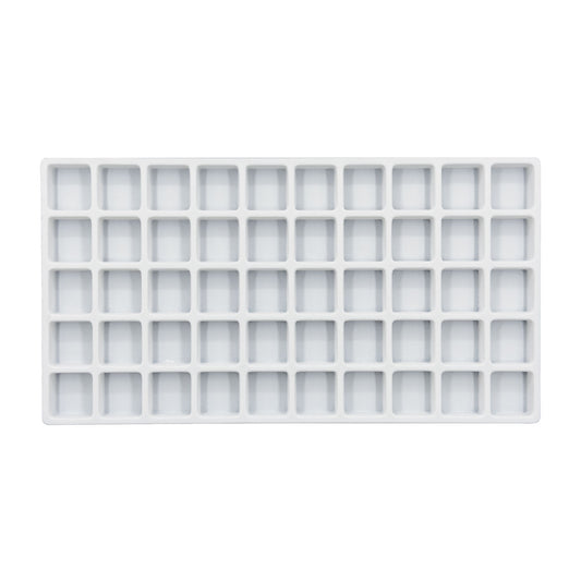 50 Compartment White Flocked Tray Insert
