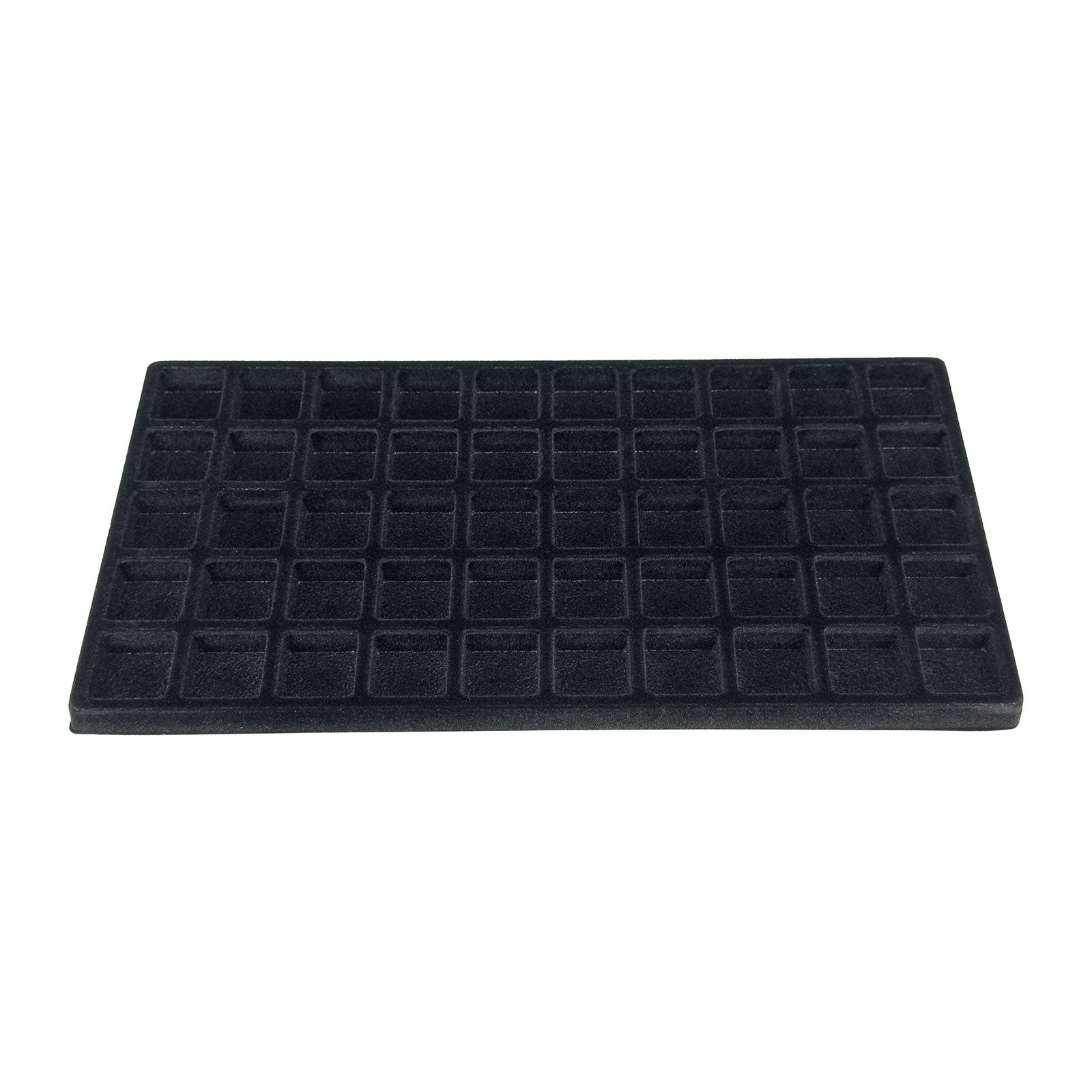 50 Compartments Black Flocked Tray Insert