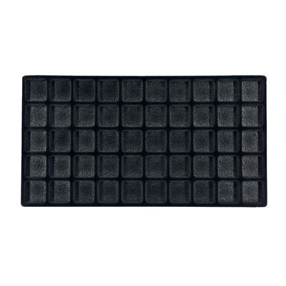 50 Compartments Black Flocked Tray Insert