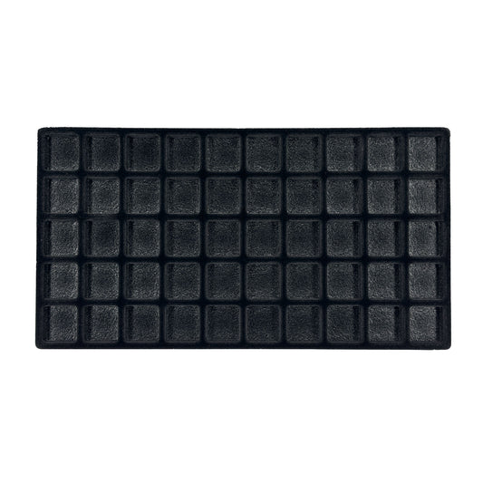 50 Compartments Black Flocked Tray Insert