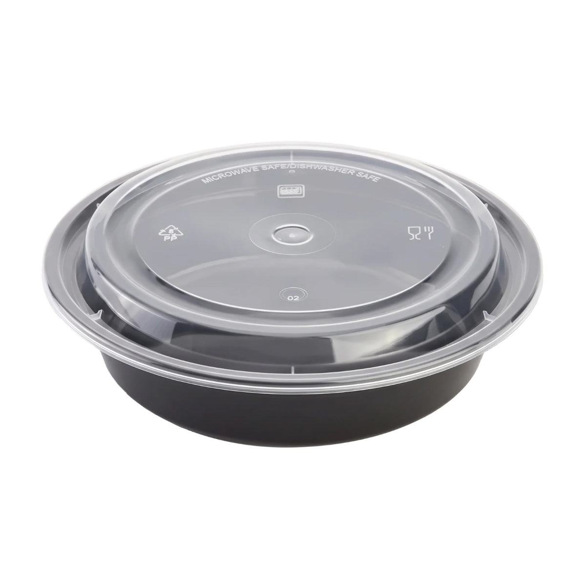 22 oz Round Plastic Disposable Food Containers (50 Pack)