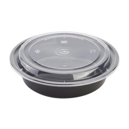 22 oz Round Plastic Disposable Food Containers (50 Pack)