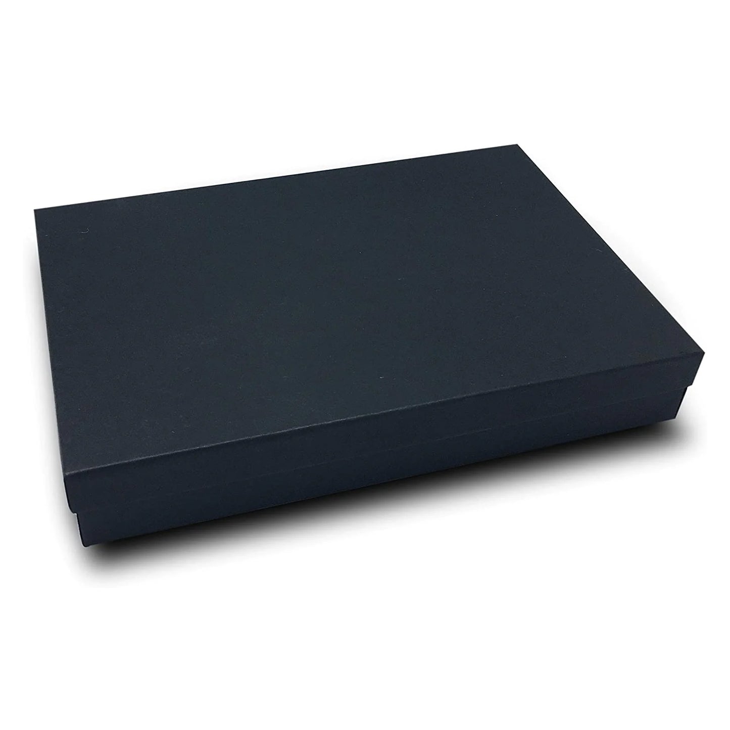 5" x 4" x 1" Matte Black Cotton Filled Paper Box