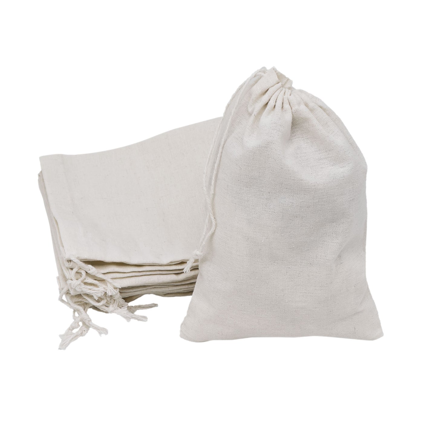 5" x 7" Cotton Muslin Drawstring Reusable Bags