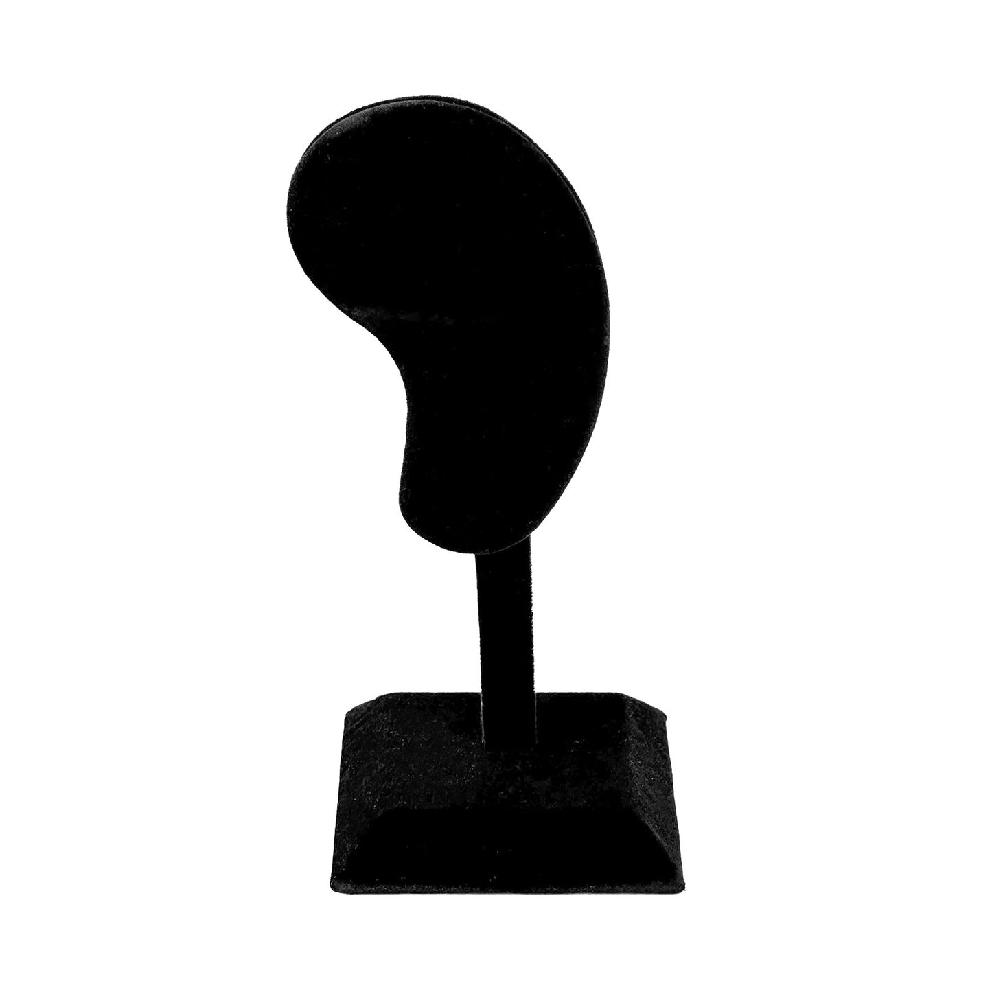 6 1/2" Black Velvet Ear Shaped Earring Display Stand