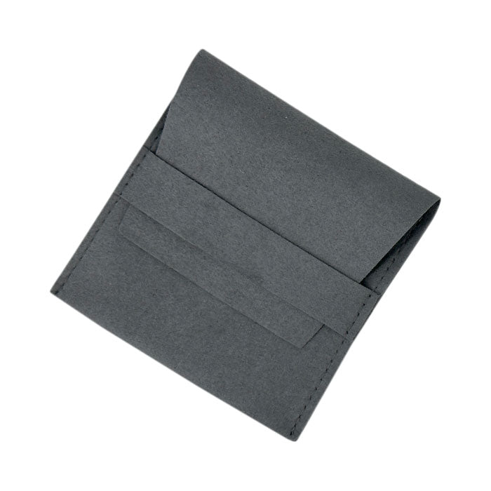 6-Pack Dark Gray Microfiber Folding Gift Bag Jewelry Pouch