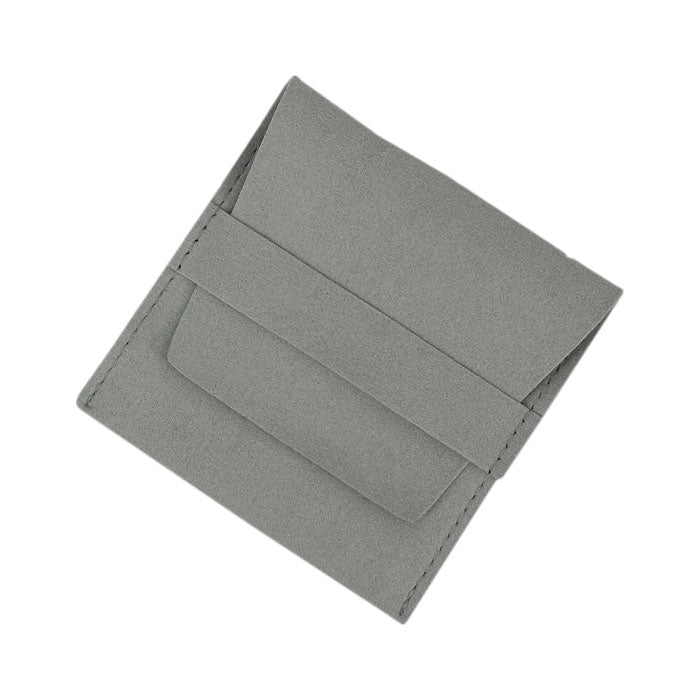 6-Pack Gray Microfiber Folding Gift Bag Jewelry Pouch