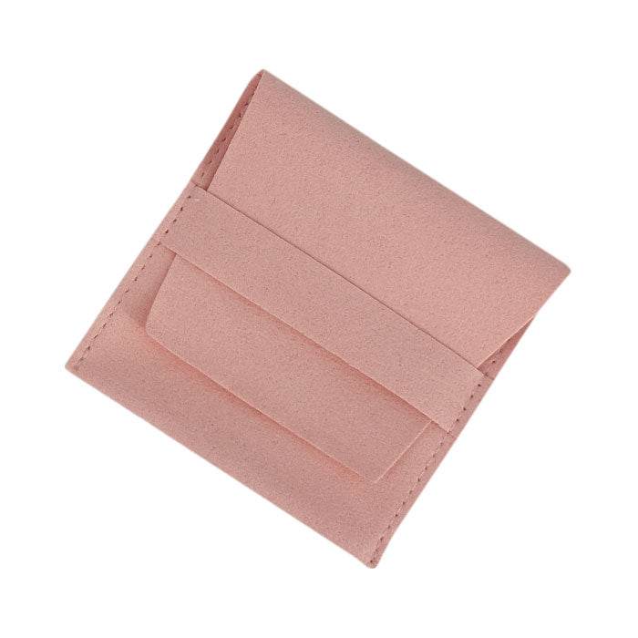 10-Pack Pink Microfiber Folding Gift Bag Jewelry Pouch