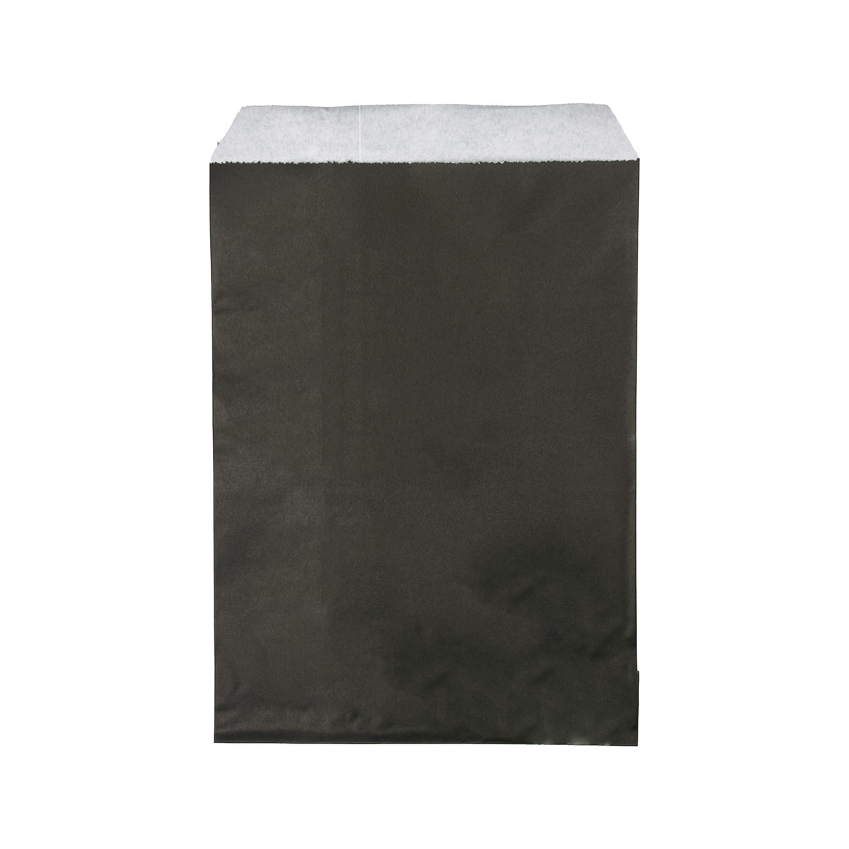 6" x 9" Black Flat Paper Gift Shopping Bags (100 Pack)