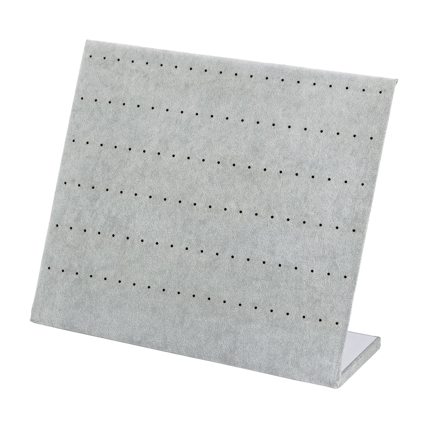 60-Pair Gray Velvet Self-Standing Earrings Display