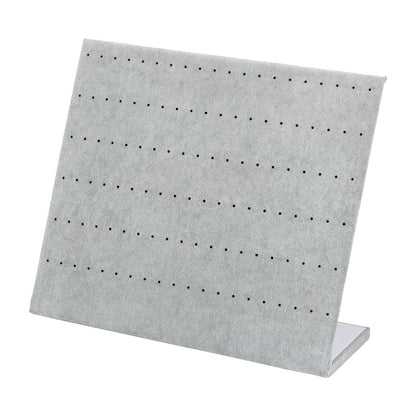 60-Pair Gray Velvet Self-Standing Earrings Display
