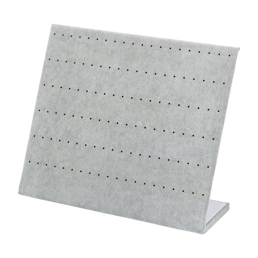 60-Pair Gray Velvet Self-Standing Earrings Display