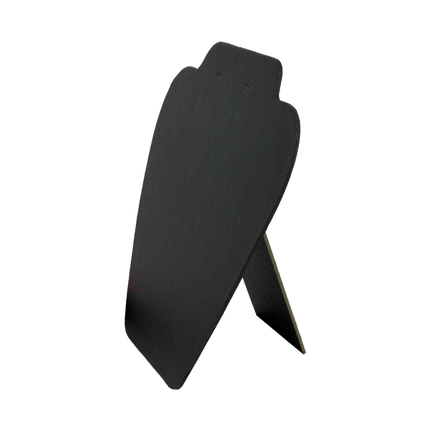 7 1/2" Black Leatherette Cardboard Necklace and Earring Easel Display