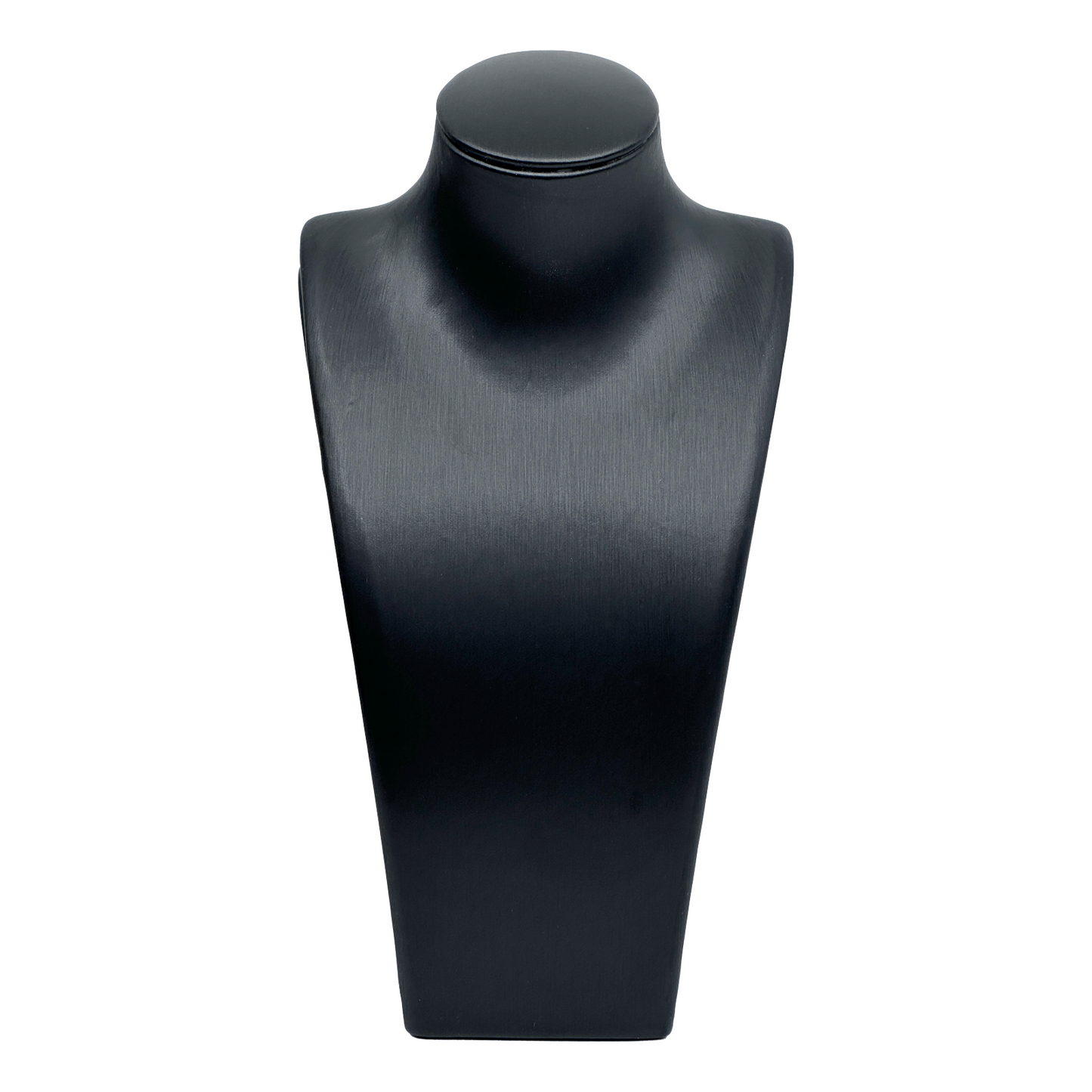 7 1/2" Black PU Linen Texture Necklace Bust Display