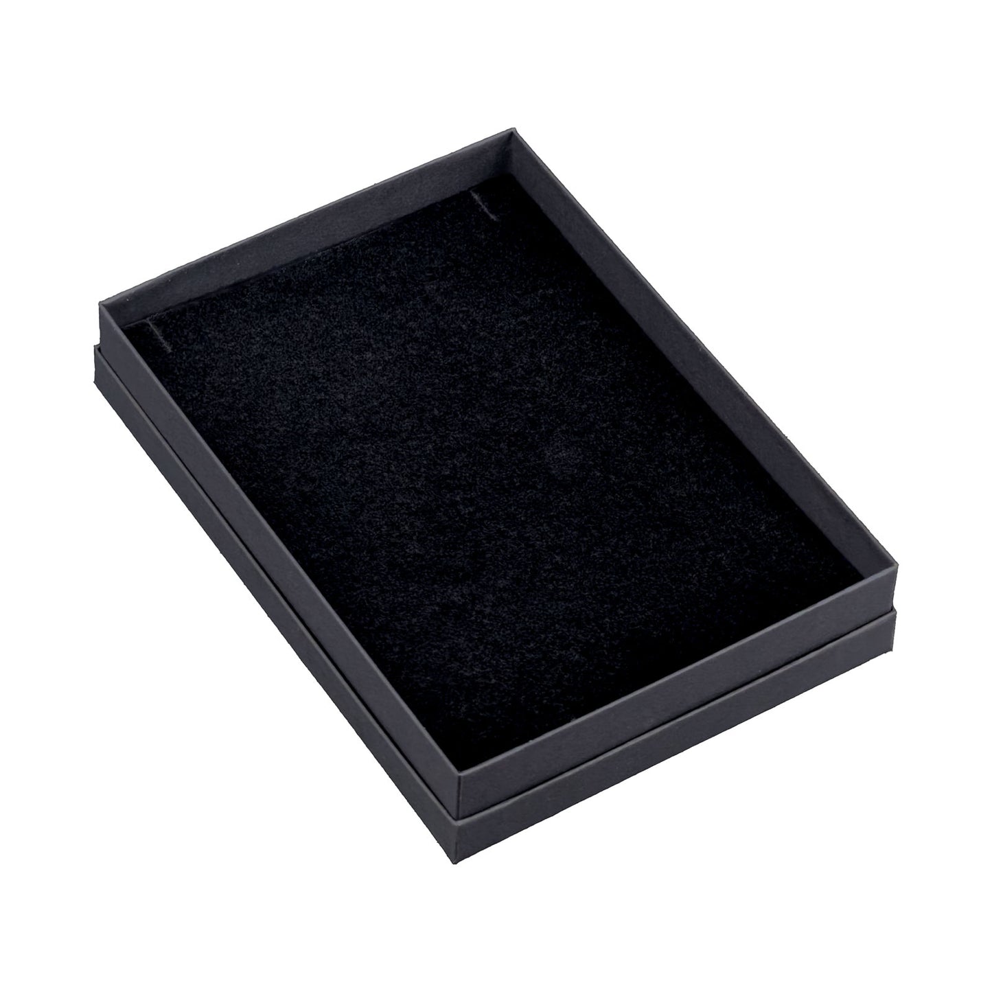 7 1/8" x 5 1/8" Black Necklace Paper Box with Black Foam Insert