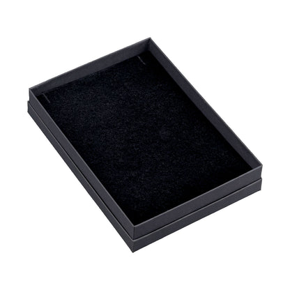 7 1/8" x 5 1/8" Black Necklace Paper Box with Black Foam Insert