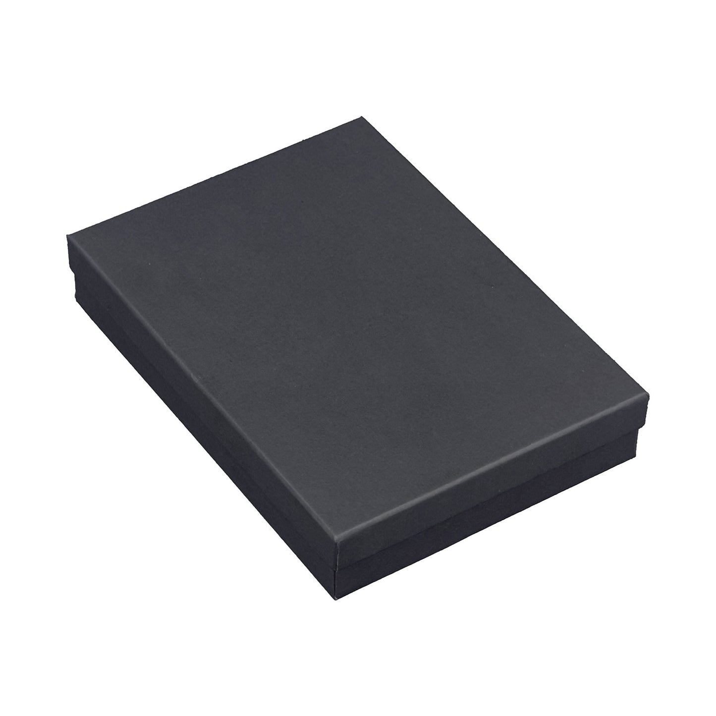 7 1/8" x 5 1/8" Black Combination Paper Box with Black Foam Insert