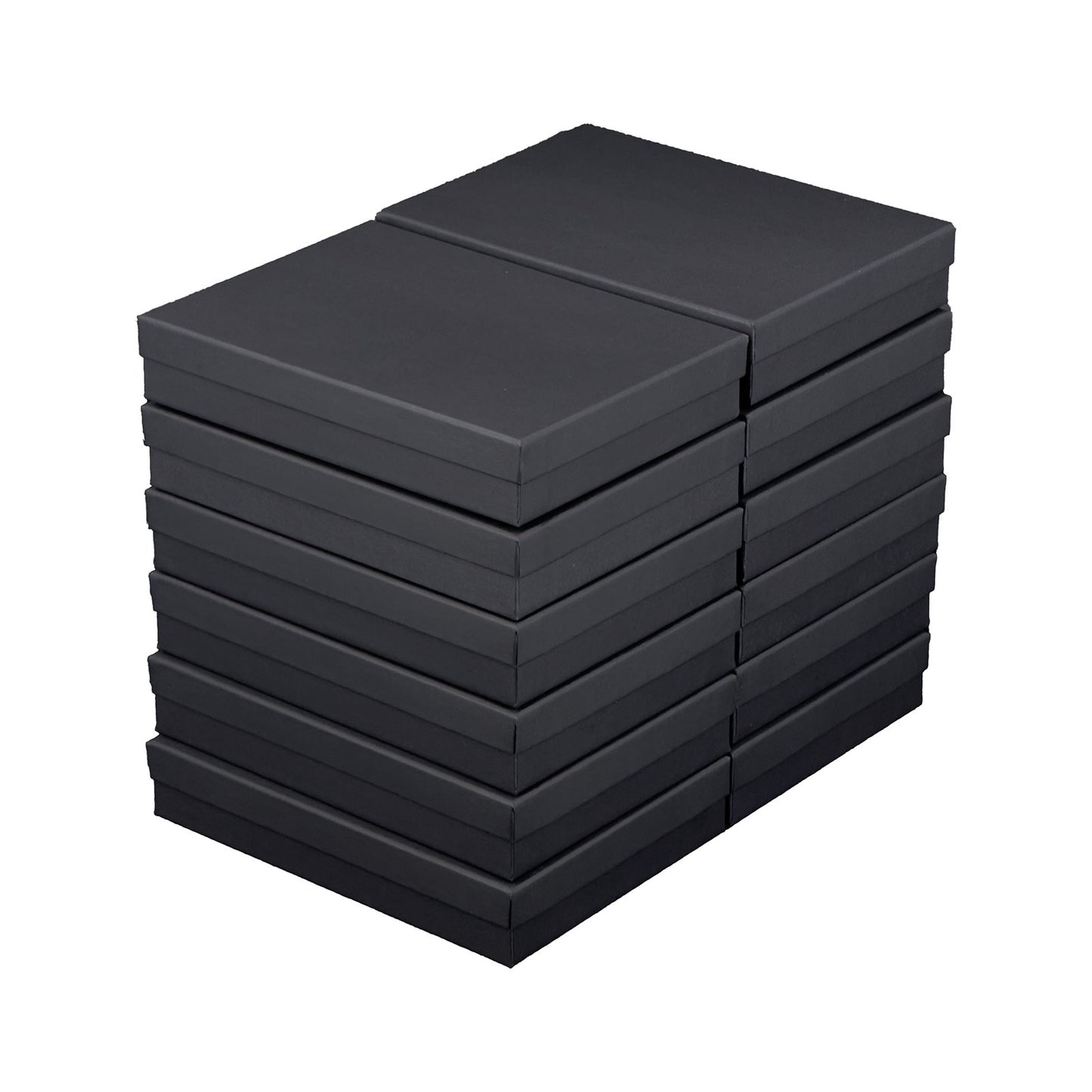 7 1/8" x 5 1/8" Black Combination Paper Box with Black Foam Insert