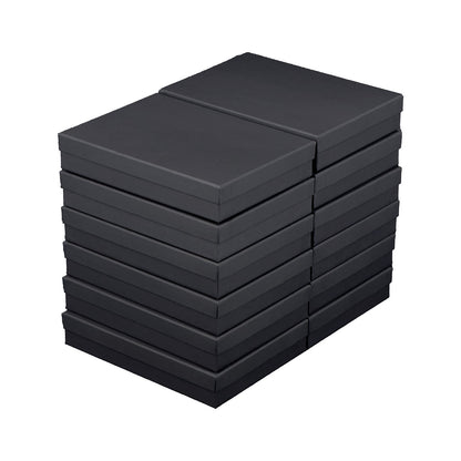 7 1/8" x 5 1/8" Black Combination Paper Box with Black Foam Insert
